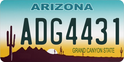 AZ license plate ADG4431