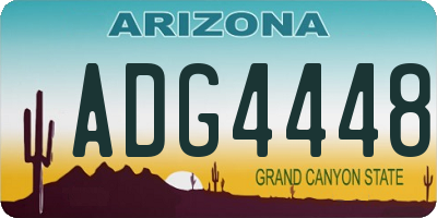 AZ license plate ADG4448