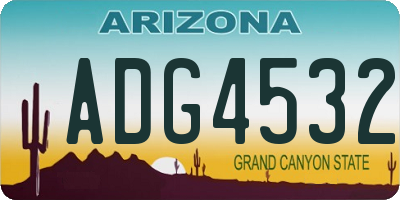 AZ license plate ADG4532