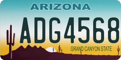 AZ license plate ADG4568
