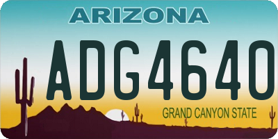 AZ license plate ADG4640