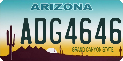 AZ license plate ADG4646