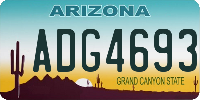 AZ license plate ADG4693