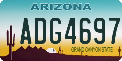 AZ license plate ADG4697