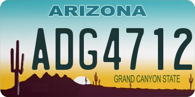 AZ license plate ADG4712