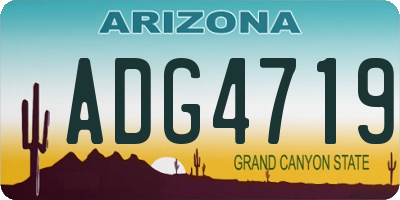 AZ license plate ADG4719