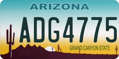 AZ license plate ADG4775