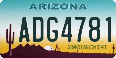 AZ license plate ADG4781