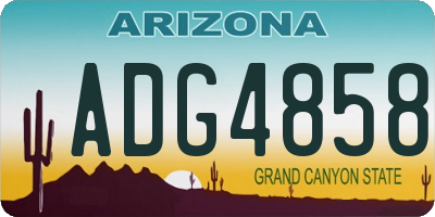 AZ license plate ADG4858
