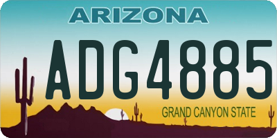 AZ license plate ADG4885