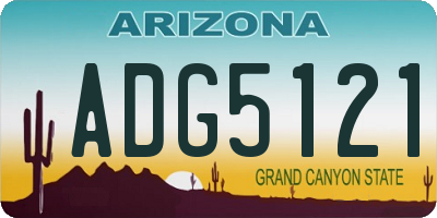AZ license plate ADG5121
