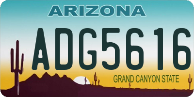 AZ license plate ADG5616