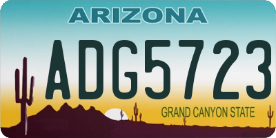 AZ license plate ADG5723