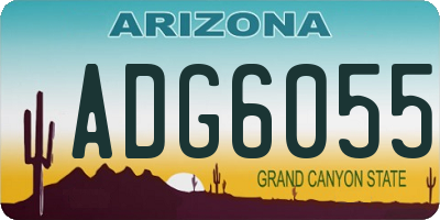 AZ license plate ADG6055