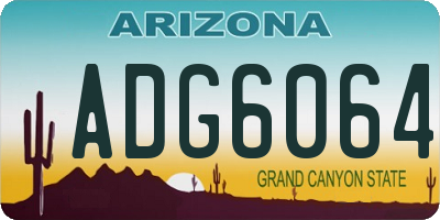 AZ license plate ADG6064