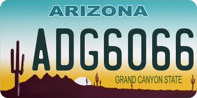 AZ license plate ADG6066