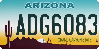 AZ license plate ADG6083