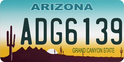 AZ license plate ADG6139