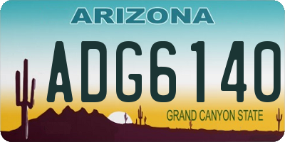 AZ license plate ADG6140