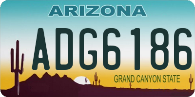 AZ license plate ADG6186
