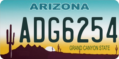 AZ license plate ADG6254