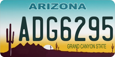 AZ license plate ADG6295