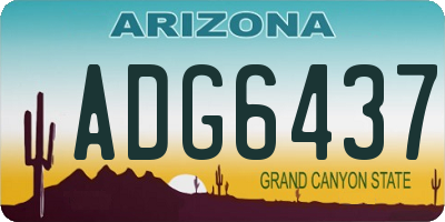 AZ license plate ADG6437