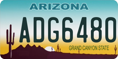 AZ license plate ADG6480
