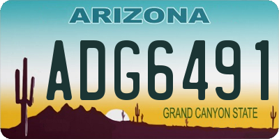 AZ license plate ADG6491