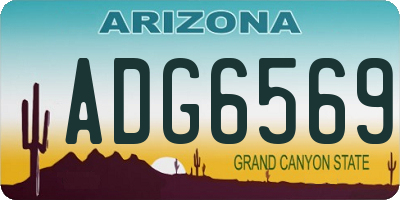 AZ license plate ADG6569