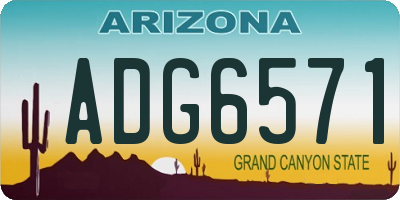 AZ license plate ADG6571