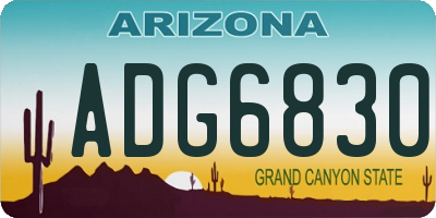 AZ license plate ADG6830