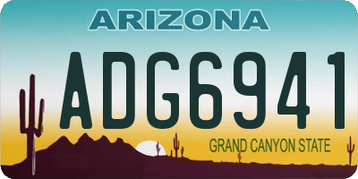 AZ license plate ADG6941