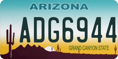AZ license plate ADG6944