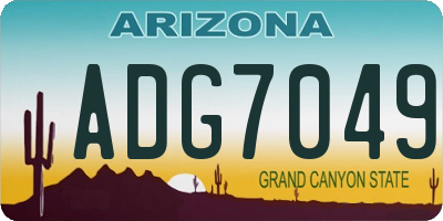 AZ license plate ADG7049