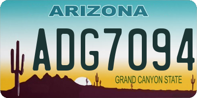 AZ license plate ADG7094