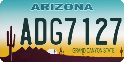 AZ license plate ADG7127