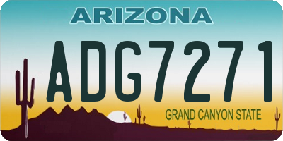 AZ license plate ADG7271