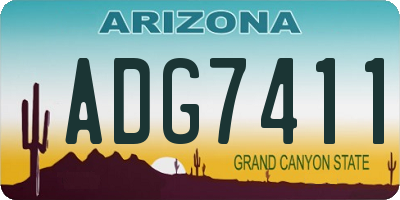 AZ license plate ADG7411