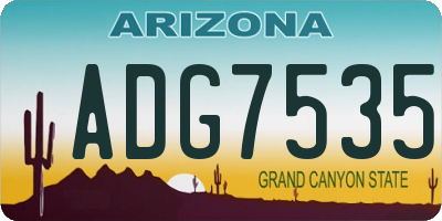 AZ license plate ADG7535