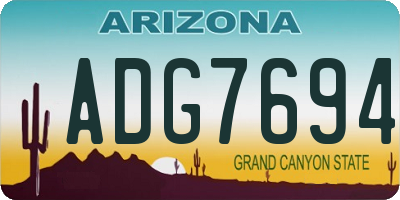 AZ license plate ADG7694