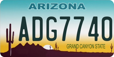 AZ license plate ADG7740