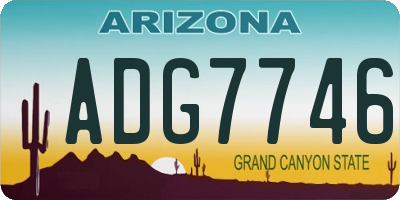 AZ license plate ADG7746