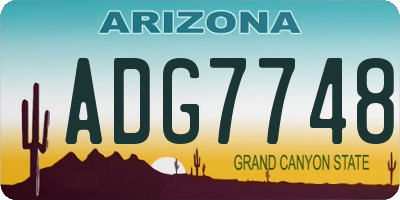 AZ license plate ADG7748