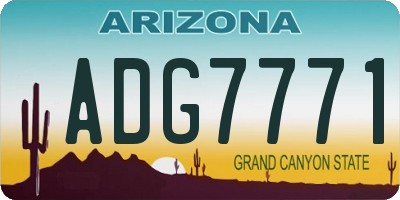 AZ license plate ADG7771