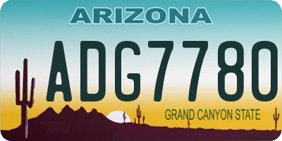 AZ license plate ADG7780