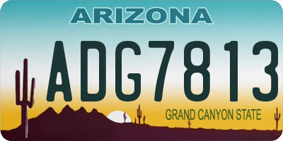 AZ license plate ADG7813