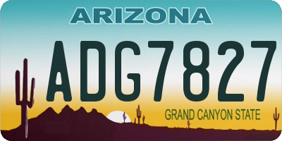 AZ license plate ADG7827