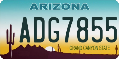AZ license plate ADG7855