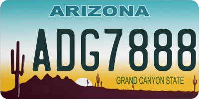 AZ license plate ADG7888